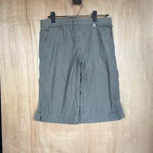 Y2K Maxazria Collection Gray Pinstripe Beach Cruise Casual Bermuda Shorts 4